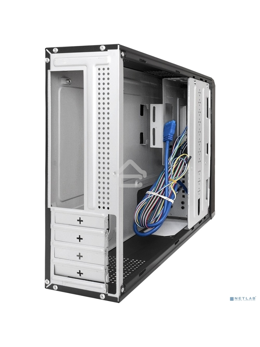 Компьютерный корпус Desktop ExeGate MI-207U-300W-8 (miniITX/mATX, БП M300 с вент. 8см, 1*USB+1*USB3.0, аудио, черный)
