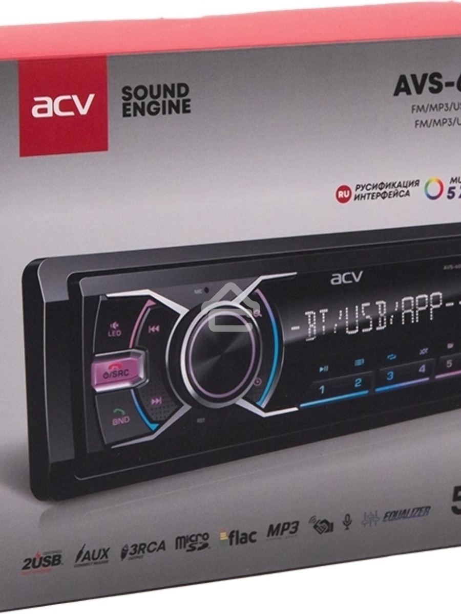 Автомагнитола ACV AVS-601UBM 1DIN 4x50Вт AUX 3 (43340)