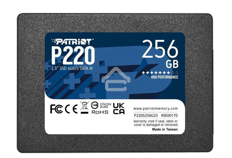 Накопитель SSD Patriot P220, 256Gb, SATA-III, 2.5