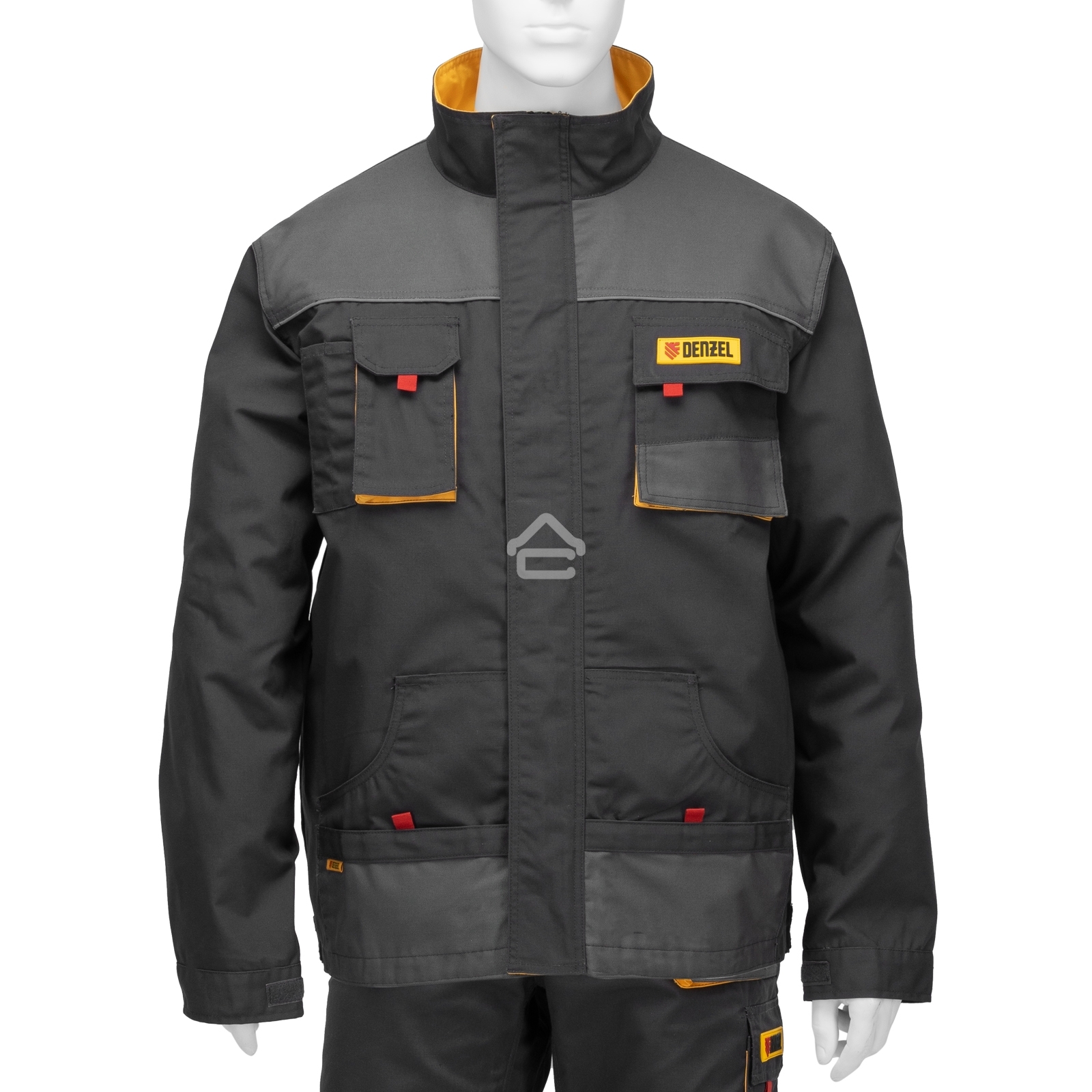 Куртка профессиональная рабочая Denzel 65% полиэстер 35% хлопок, XXXL