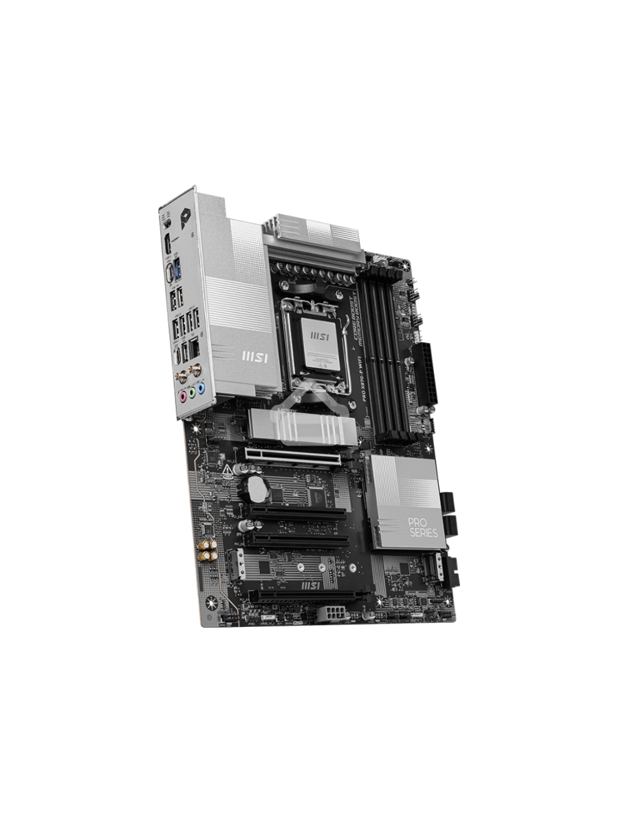 Материнская плата MSI PRO X870-P WIFI, AM5, AMD X870, 4xDDR5, 4xSATA, 3xM.2, 1xPCI-E 5.0 x16, 1xPCI-E 4.0 x16, 2xPCI-E 3.0 x1, 1xHDMI, 1xUSB-C, 1xRJ45 5Gb, 2xUSB-A 3.2 Gen 1, 2xUSB-A 3.2 Gen 2, 4xUSB-A 2.0, 1xUSB-C 3.2 Gen 2x2, 1xUSB4, 3x3.5мм, 7.1, ATX