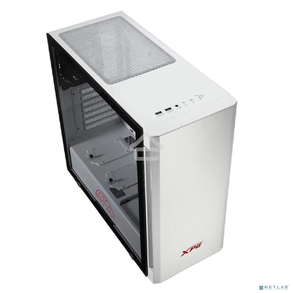Компьютерный корпус XPG INVADER-WHITECOLOR BOXWORLDWIDE (ATX, подсветка ARGb, 2 вентилятора 120мм, стеклянная боковая панель,белый)
