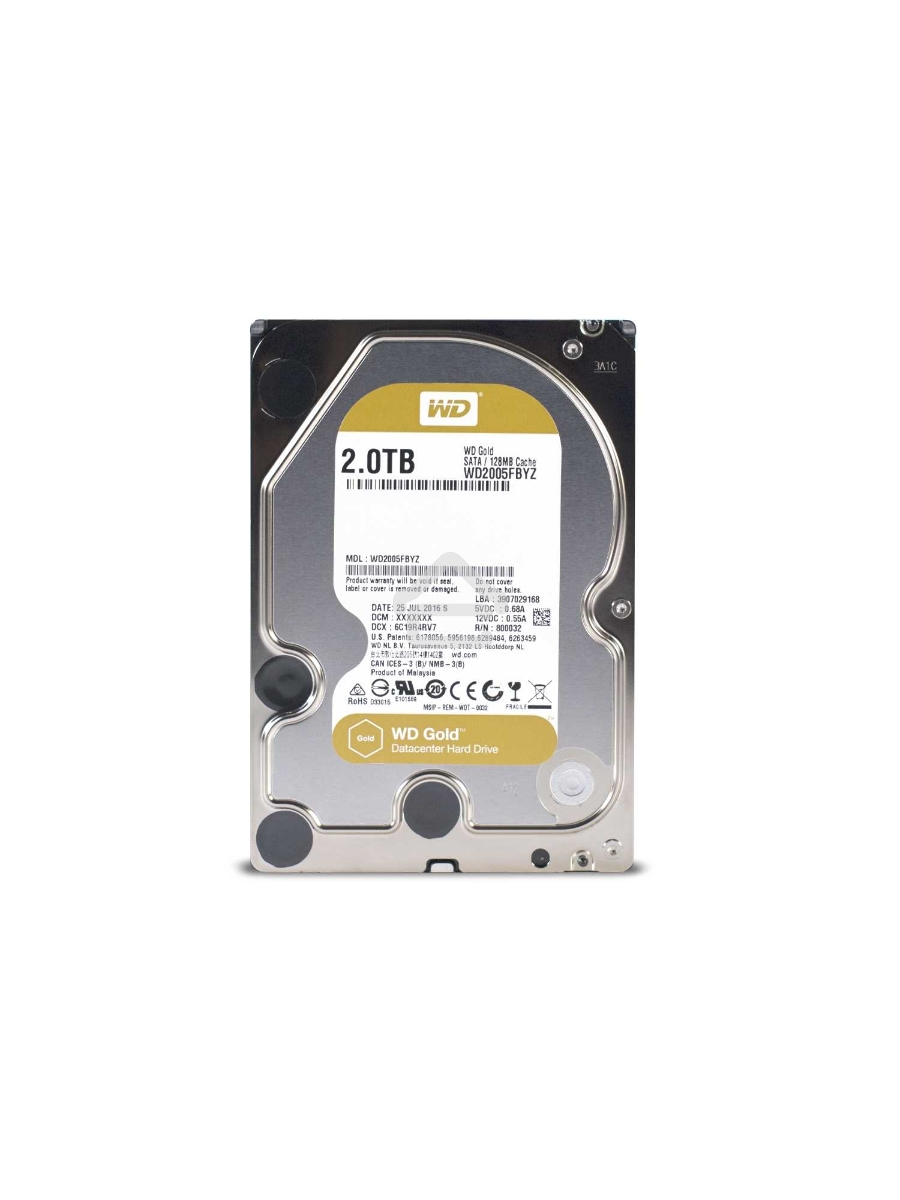 Жесткий диск WD Original SATA-III 2Tb WD2005FBYZ Gold (7200rpm) 128Mb 3.5