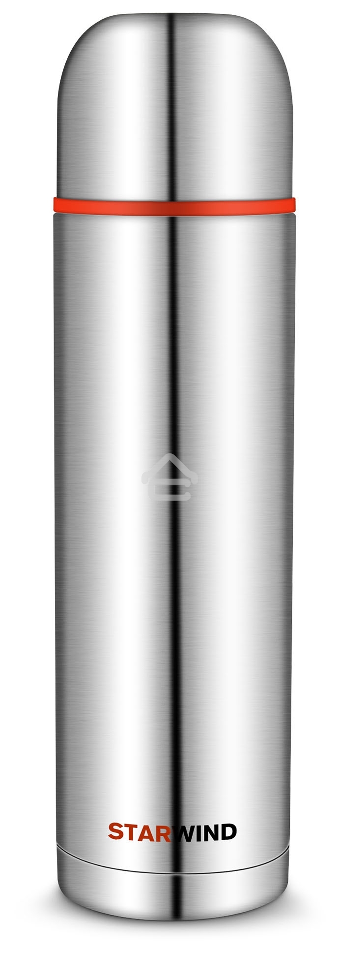 Термос Starwind 20-1200 1.2 л, серебристый/красный, картонная коробка