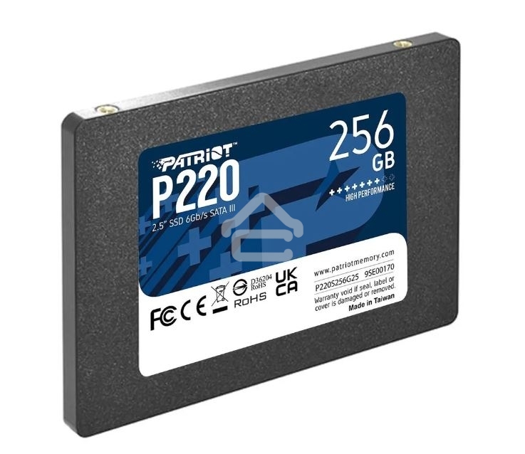 Накопитель SSD Patriot P220, 256Gb, SATA-III, 2.5