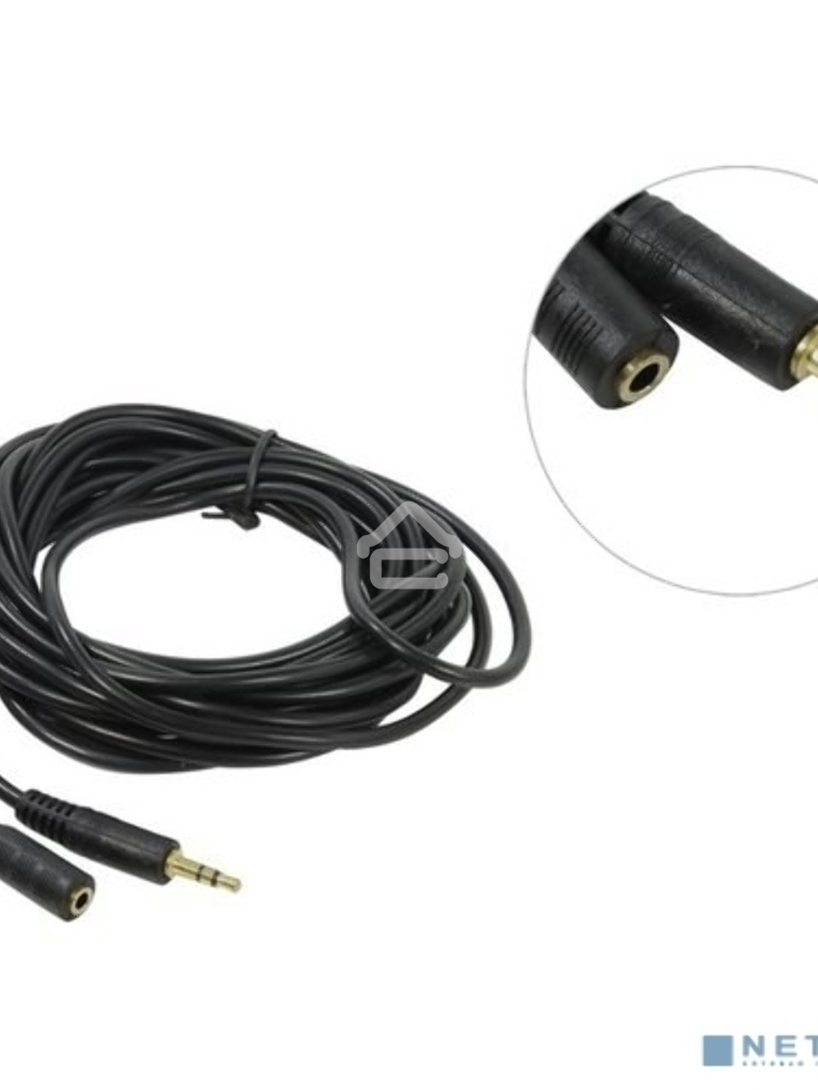 Кабель-удлинитель звуковой Exegate (3.5mm Jack M - 3.5mm Jack F) 5м позолоченные разъемы