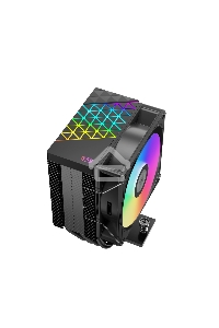 Кулер PCCooler R400 ARGB BK S115X/1200/1700/AM4/AM5 (TDP 180W, 90mm ARGB Fan, 4 тепловые трубки 6мм, 650-2200RPM, 28,3dBa)