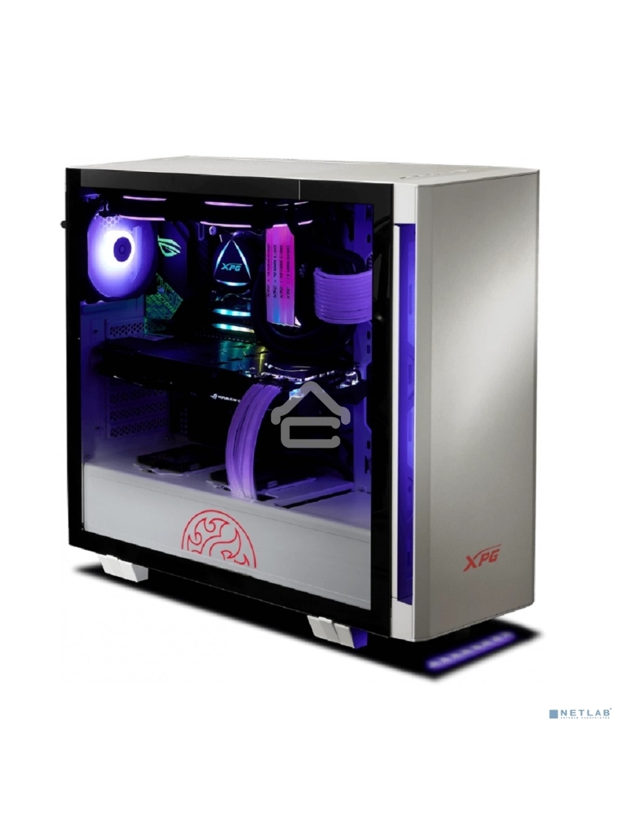 Компьютерный корпус XPG INVADER-WHITECOLOR BOXWORLDWIDE (ATX, подсветка ARGB, 2 вентилятора 120мм, стеклянная боковая панель, ,белый)