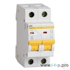 Выключатель автоматический модульный 2п C 6А 4.5кА ВА47-29 ИЭК MVA20-2-006-C