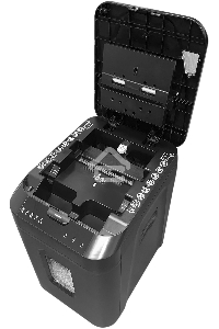 Шредер ГЕЛЕОС АП40-4, DIN P-4 (4 ур-нь секр.), фрагмент 3,9х12мм, АВТОПОДАЧА 170 лист  (70г/м2), пл.карты/скрепки/скобы, 37 литров