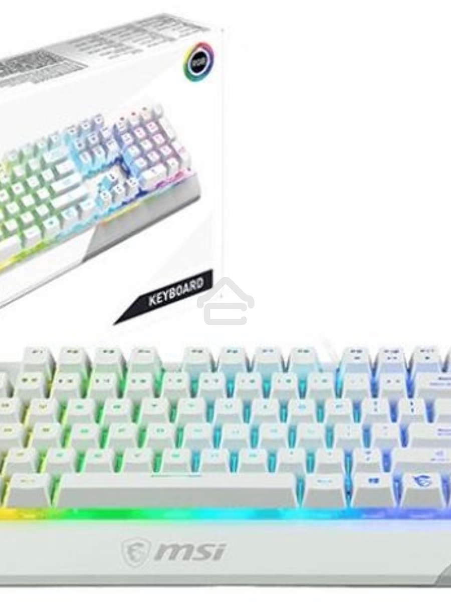 Клавиатура MSI Vigor GK30 белый USB Multimedia for gamer LED (подставка для запястий)