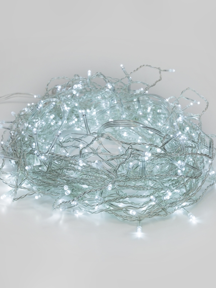 Гирлянда Твинкл-Лайт 20 м, прозрачный ПВХ, 160 LED, цвет белый