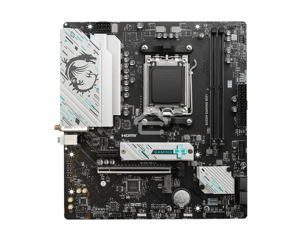 Материнская плата MSI B650M GAMING WIFI, AM5, AMD B650, 2xDDR5, 4xSATA, 2xM.2, 1xPCIe 4.0 x16, 1xPCIe 3.0 x1, 1xDP, 1xHDMI, 1x2.5Gb LAN, Wi-Fi 6E, Bluetooth 5.3, 1xUSB-C 5Gbps, 3xUSB-A 5Gbps, 2xUSB-A 2.0, 1xS/PDIF, 5x3.5 мм, 7.1, mATX