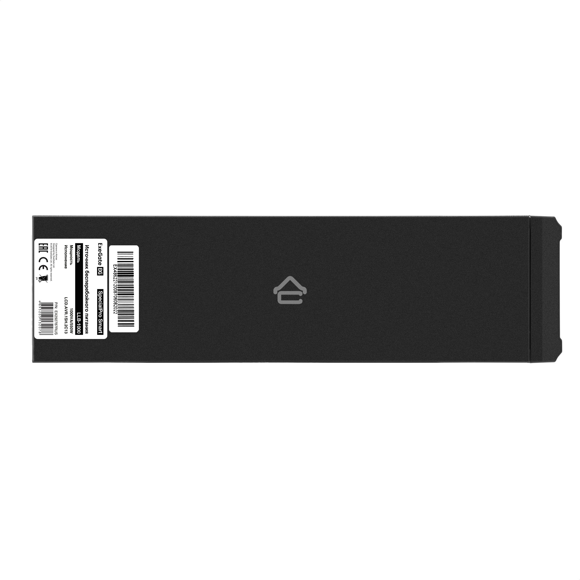 Источник бесперебойного питания ExeGate SpecialPro Smart LLB-1000.LCD.AVR.1SH.2C13 <1000VA/550W, LCD, AVR, 1*Schuko+2*C13, металлический корпус, Black>