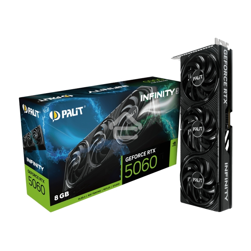 Видеокарта Palit PA-RTX5060 INFINITY 3 8GB RTX 5060 8Gb 128bit GDDR7 2280/28000 HDMIx1 DPx3 HDCP Ret