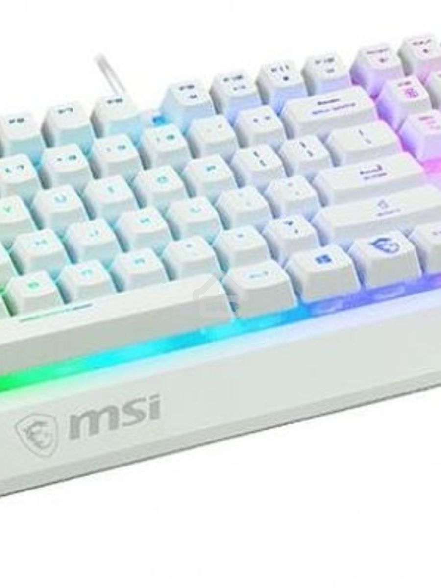 Клавиатура MSI Vigor GK30 белый USB Multimedia for gamer LED (подставка для запястий)
