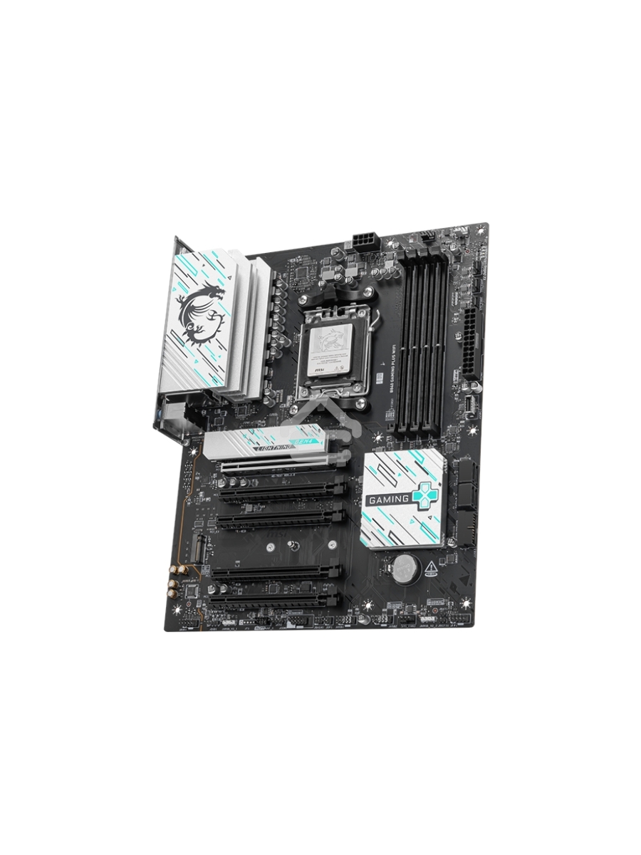 Материнская плата MSI B840 GAMING PLUS, Socket AM5, AMD B840, 4xDDR5, 4xSATA, 2xM.2, 1xPCI-E 4.0 x16, 1xPCI-E 3.0 x4, 3xPCI-E 3.0 x1, 1xHDMI, 1x 2.5Gb LAN, 4xUSB-A 2.0, 2xUSB-A 5Gbps, 1xUSB-C 5Gbps, 1xUSB-A 10Gbps, 1xUSB-C 10Gbps, 3x3.5 мм, 7.1, ATX