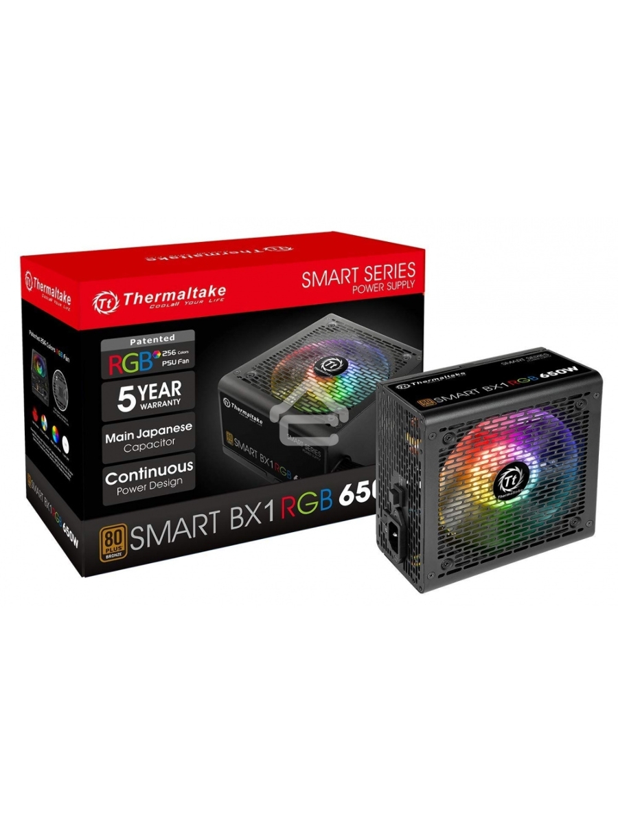 Блок питания Thermaltake Smart PS-SPR-0650NHSABE-1, 650Вт, 80 PLUS Bronze, 120мм, черный