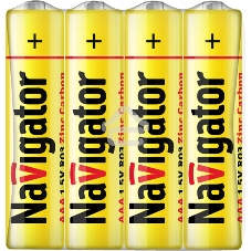 Элемент питания солевой Navigator 94 757 NBT-NS-R03-SH4 (шринка 4шт) 94757