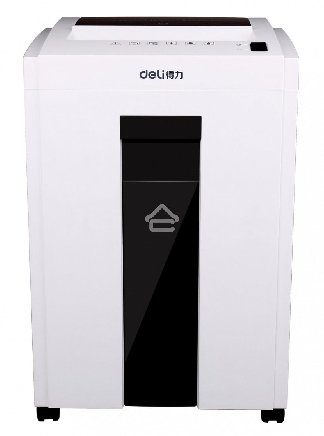 Шредер Deli 9953 белый (секр.P-5)/фрагменты/8лист./23лтр./скрепки/скобы/пл.карты/CD