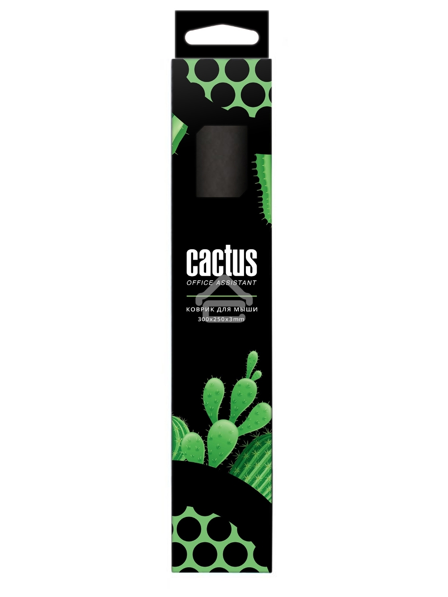 Коврик для мыши Cactus CS-MP-D02M Средний черный 300x250x3мм