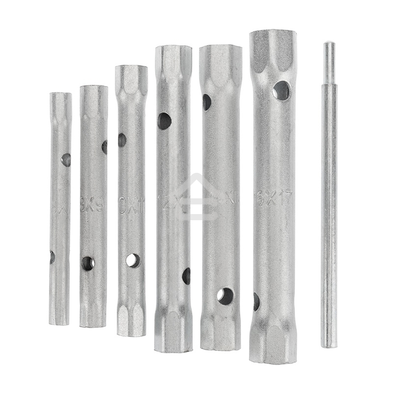 Набор ключей-трубок торцевых Rexant 8х17 мм, вороток, оцинкованные, 6 шт.