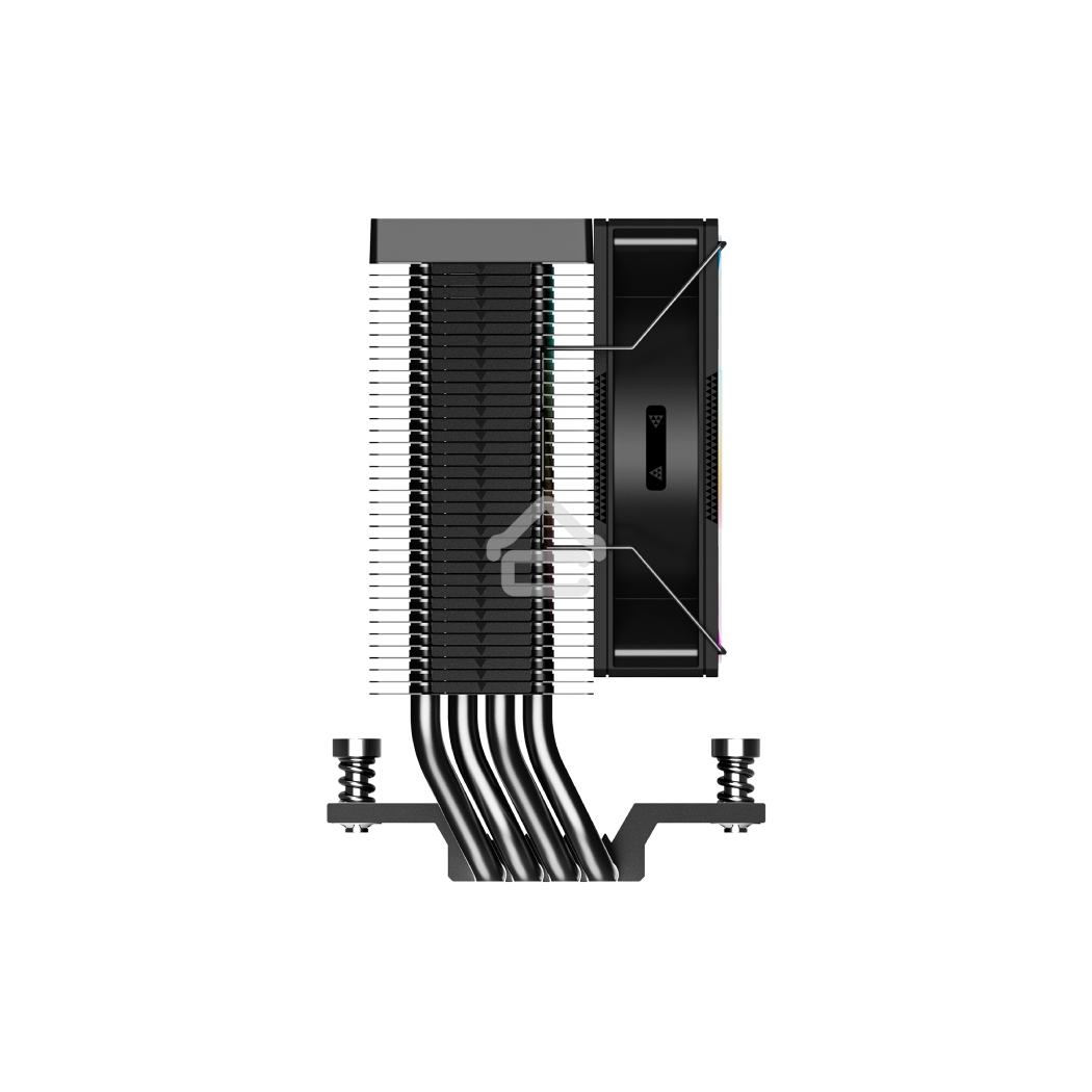 Кулер PCCooler R400 ARGB черный 92мм алюминий+медь 2200r[m 30db 4-pin 180W 133мм