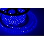 Лента LED 220 В, 10х7 мм, IP67, SMD 2835, 60 LED/m, цвет свечения синий, бухта 100 м