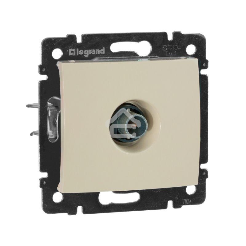 Розетка телевизионная Legrand 774329 TV Valena звезда 1,5Дб 2400МГц (слоновая кость)