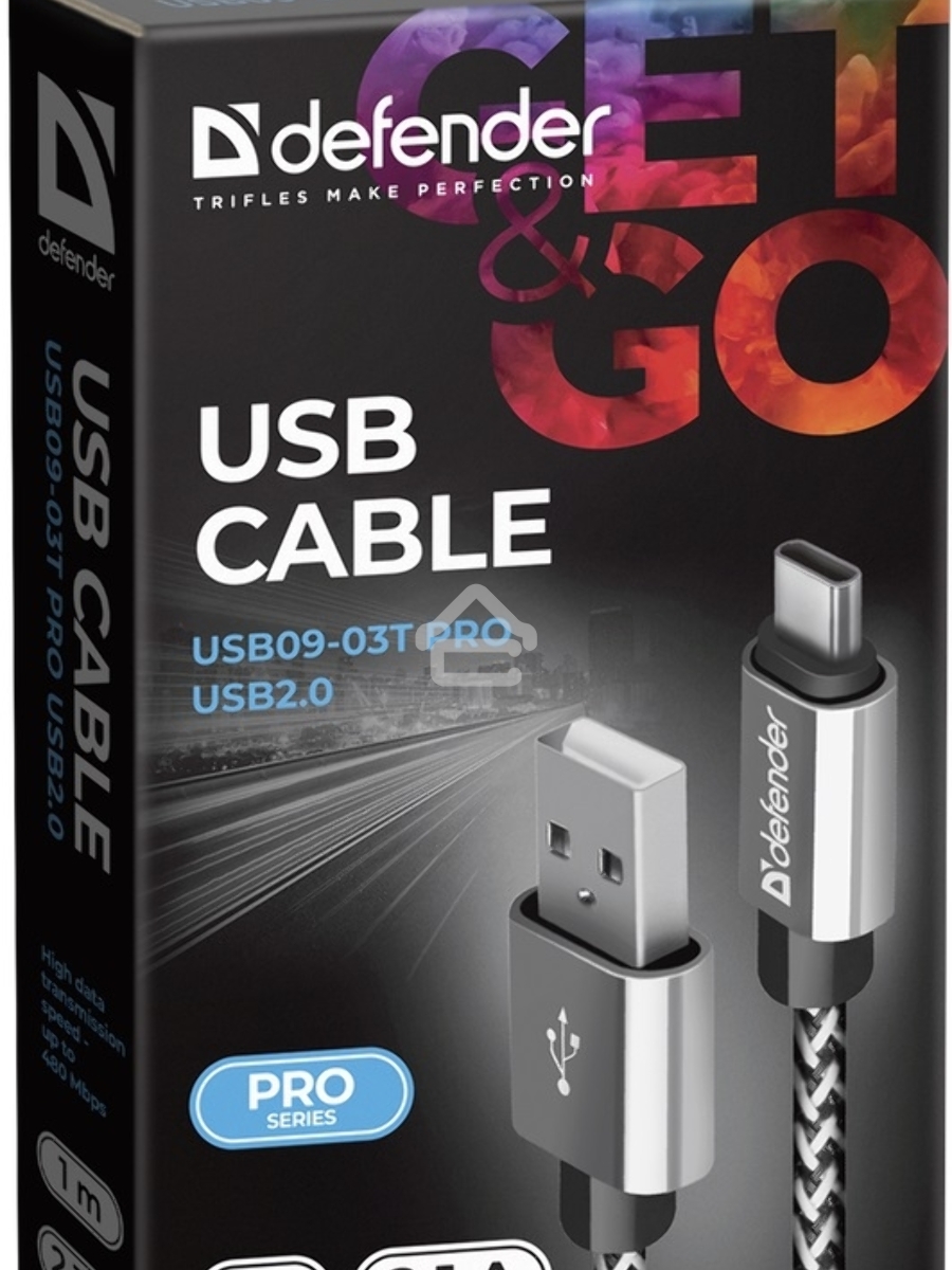 Кабель Defender USB2.0 TO TYPE-C 1M WHITE USB09-03T