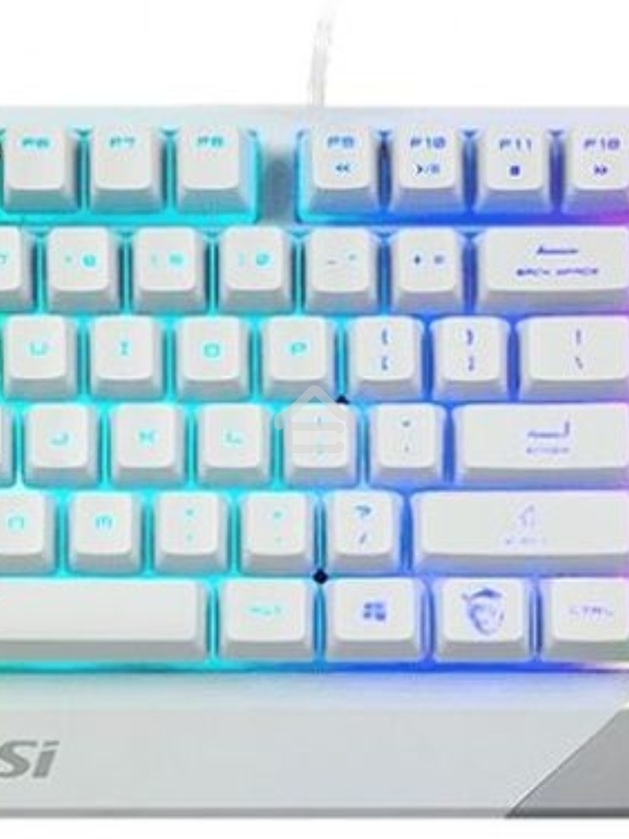 Клавиатура MSI Vigor GK30 белый USB Multimedia for gamer LED (подставка для запястий)