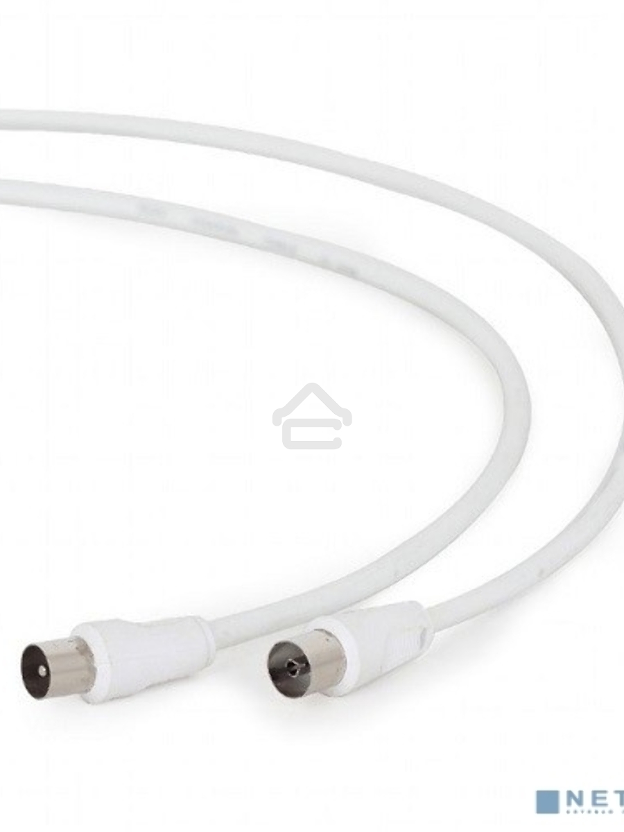 Кабель телевизионный Cablexpert CCV-515-W-3M, Coaxial M/F, белый, 3м