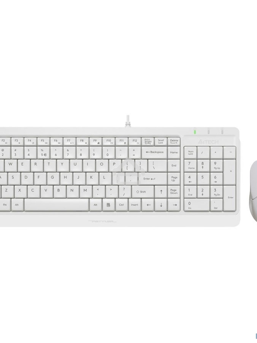 Клавиатура + мышь A4Tech Fstyler F1512 клав:белый мышь:белый USB