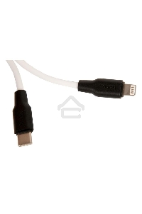Кабель Type-C HOCO X21 Plus Silicone для Lightning, PD20, 3.0A, длина 1м, белый