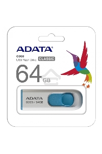 Флэш диск ADATA Flash Drive 64Gb С008 AC008-64G-RWE {USB2.0, White}