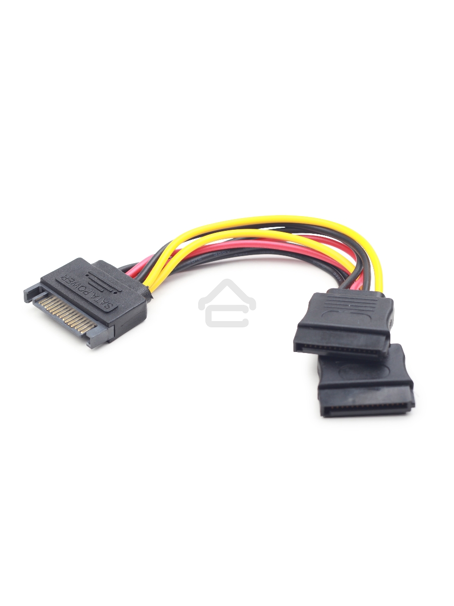 Кабель питания SATA Cablexpert CC-SATAM2F-01, 15pin (M)/2x15pin(F), на 2 SATA устр, 15см