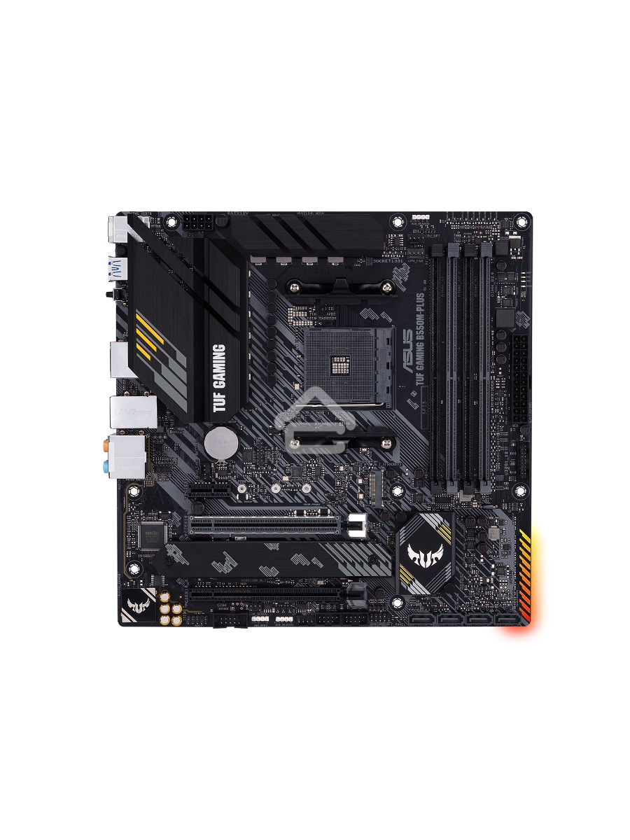 Материнская плата ASUS TUF GAMING B550M-PLUS, AM4, AMD B550, 4xDDR4, 4xSATA, 2xM.2, 1xPCIe 4.0 x16, 1xPCIe 3.0 x16, 1xPCIe x1, 1xHDMI, 1xDP, 1x 2.5Gb LAN, 4xUSB-A 3.2 Gen 1, 1xUSB-A 3.2 Gen 2, 2xUSB-A 2.0, 1xUSB-C 3.2 Gen 2, 5x3.5 мм, 7.1, mATX