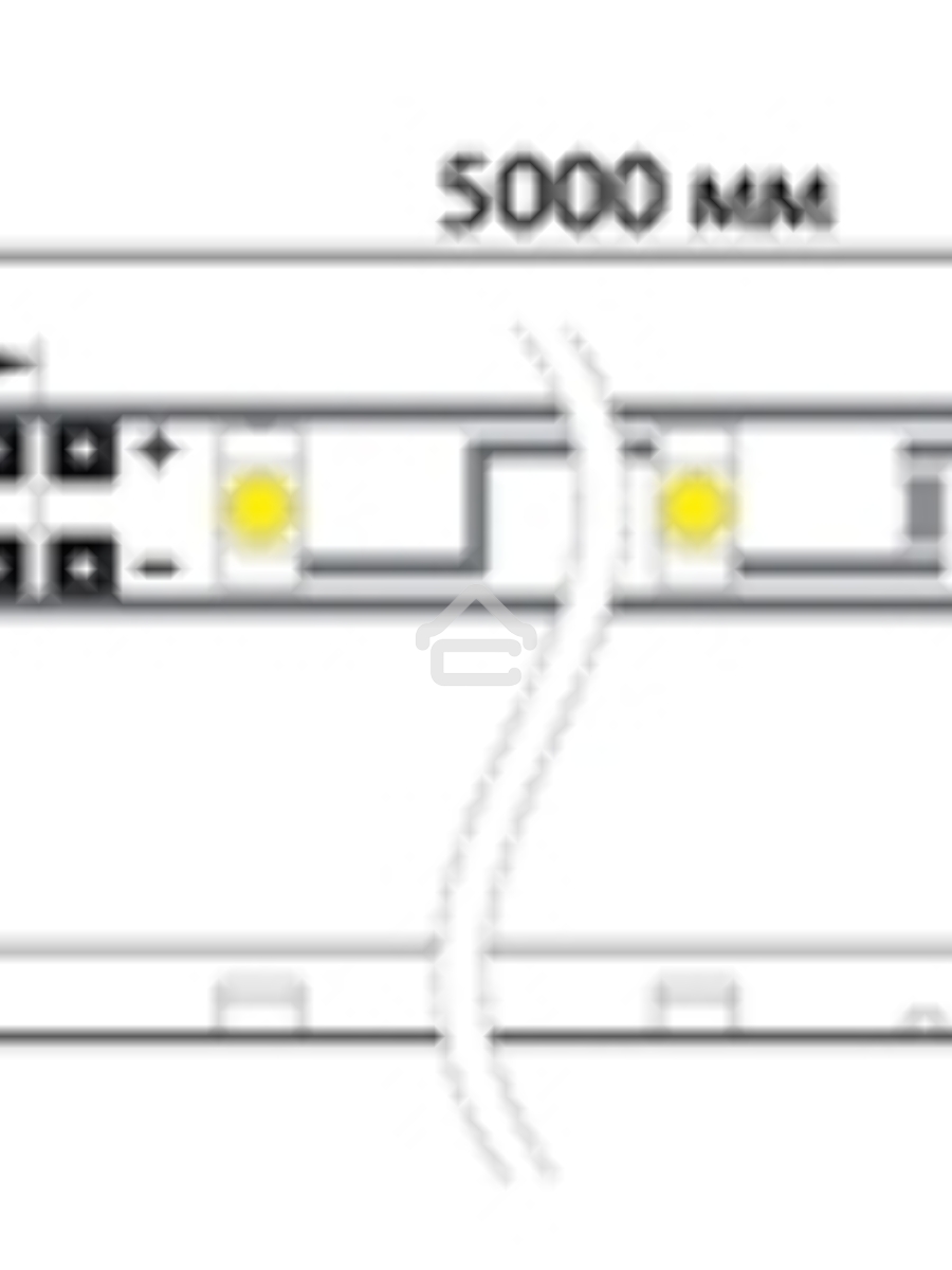 Лента LED 220 В, 10х7 мм, IP67, SMD 2835, 60 LED/m, цвет свечения синий, бухта 100 м