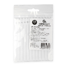 Хомуты-липучки на основе ленты Velcro VT-110x11WT 110 x 11 мм, белые (12 шт.)