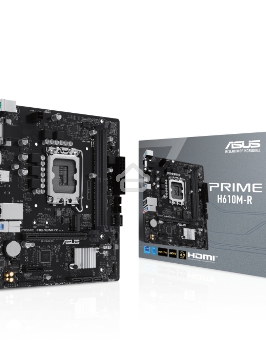 Материнская плата ASUS PRIME H610M-R-SI, LGA 1700, Intel H610, 2xDDR5, 4xSATA, 1xM.2, 1xPCIe 4.0 x16, 1x1Gb LAN, 2xUSB-A 2.0, 2xUSB-A 3.2 Gen 1, 1xVGA, 1xHDMI, 1xDP, 3x3.5 мм, 1xRS-232, 1xLPT, 7.1, mATX