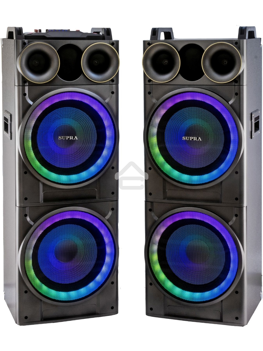 Минисистема SUPRA SMB-2150 черный 1200Вт FM USB BT SD (в комплекте: активн.+пассив.колонки)