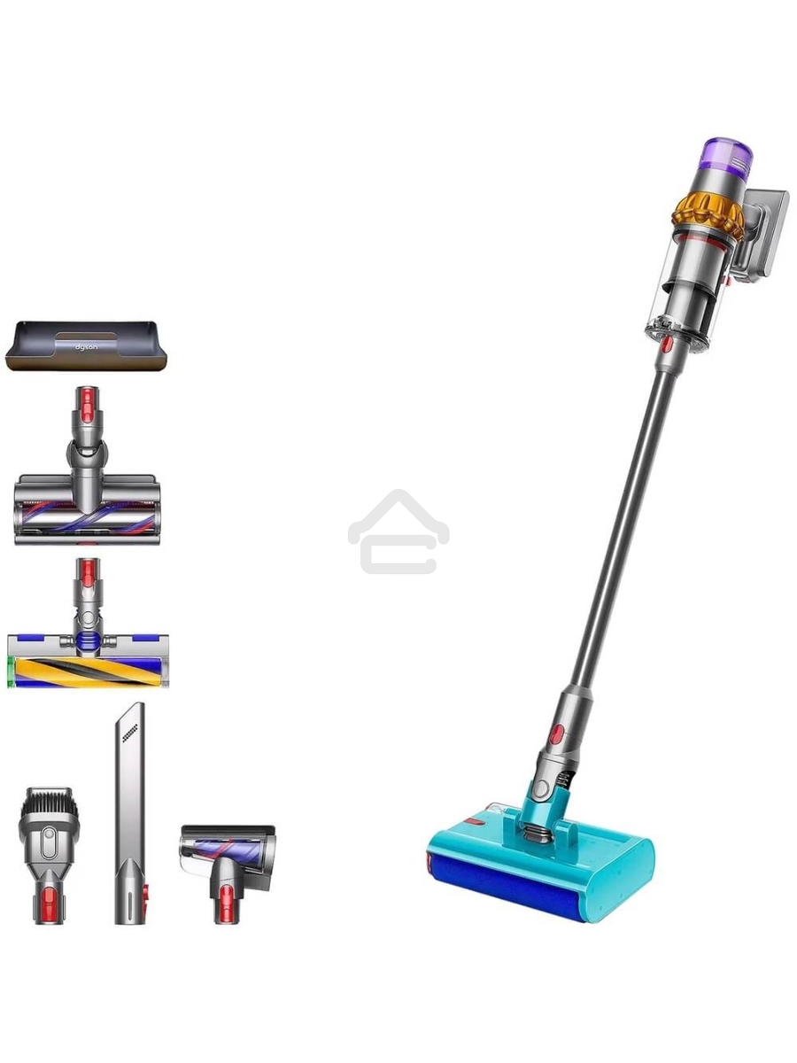 Пылесос вертикальный Dyson V15s Detect Submarine (448798-01) серый, питание от аккумулятора, 240 Вт, уборка влажная/сухая, пылесборник 0,76 л, работа от АКБ max 60 мин.