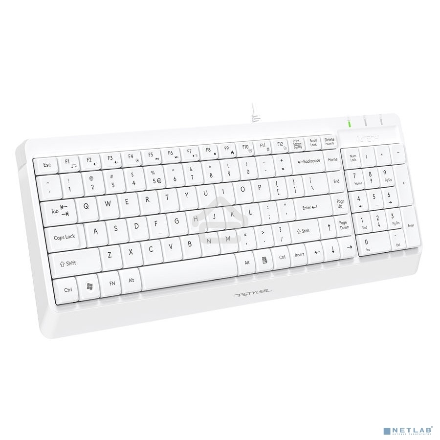 Клавиатура + мышь A4Tech Fstyler F1512 клав:белый мышь:белый USB