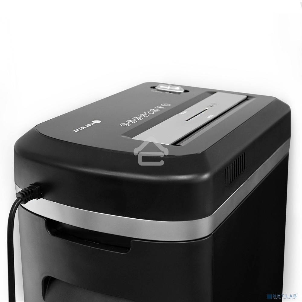 Шредер ГЕЛЕОС УМ22-5, DIN P-5 (5 ур-нь секр.), фрагмент 2х8мм, 9-10 лист (70г/м2), CD/пл.карты/скрепки/скобы, 22 литра