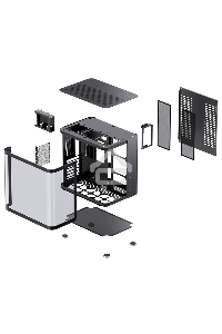 Компьютерный корпус JONSBO TK-2 Black ATX без БП, mini-ITX, micro-ATX, ATX, черный