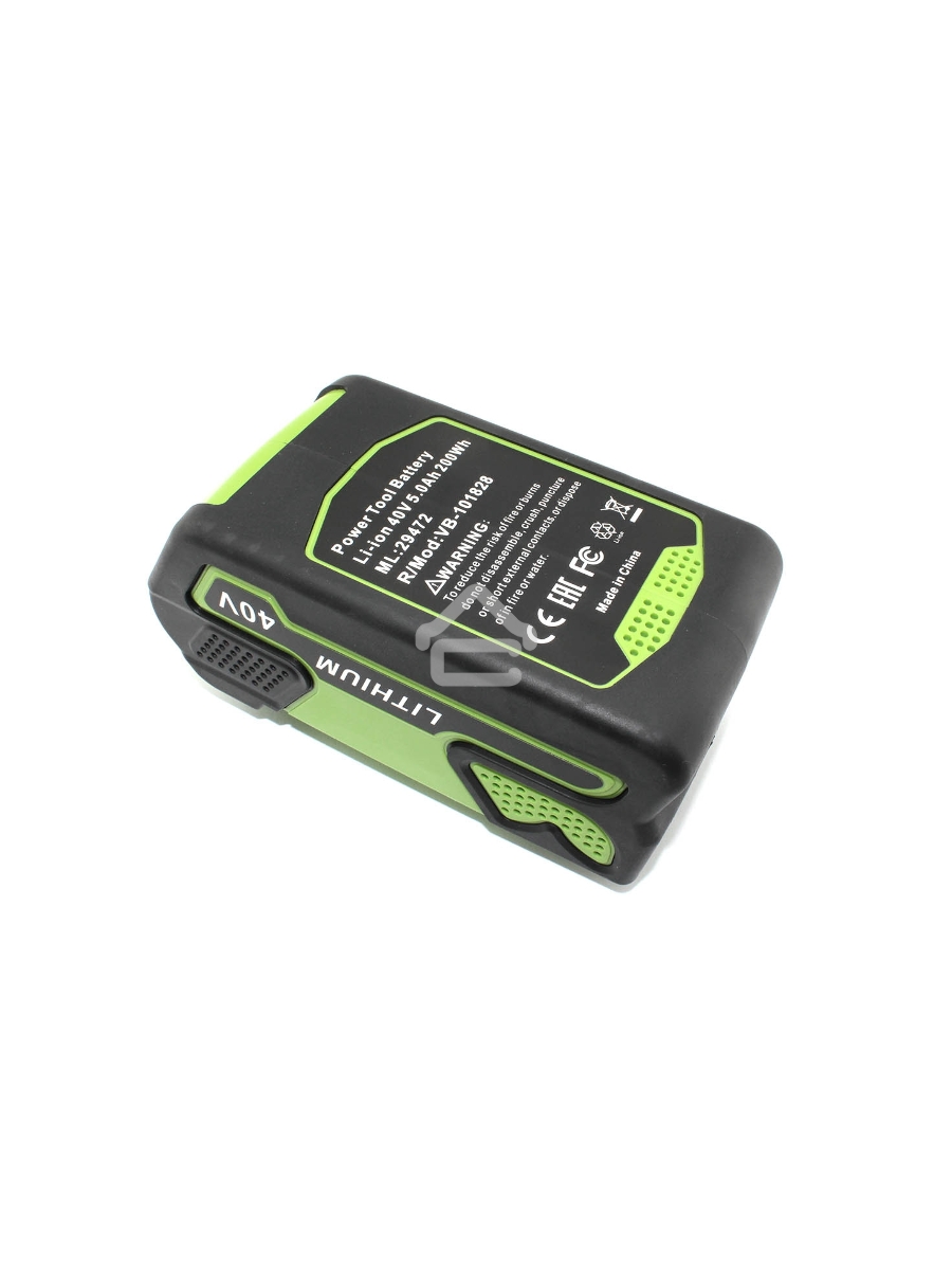 Аккумулятор совместимый для GREENWORKS G40B5 2927207 40V 5000mAH