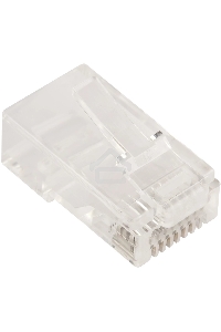 Коннектор RJ45 тип EZ, 8P8C, UTP, Cat.5e, универсальный, со вставкой, покрытие 50 микрон,100 шт.
