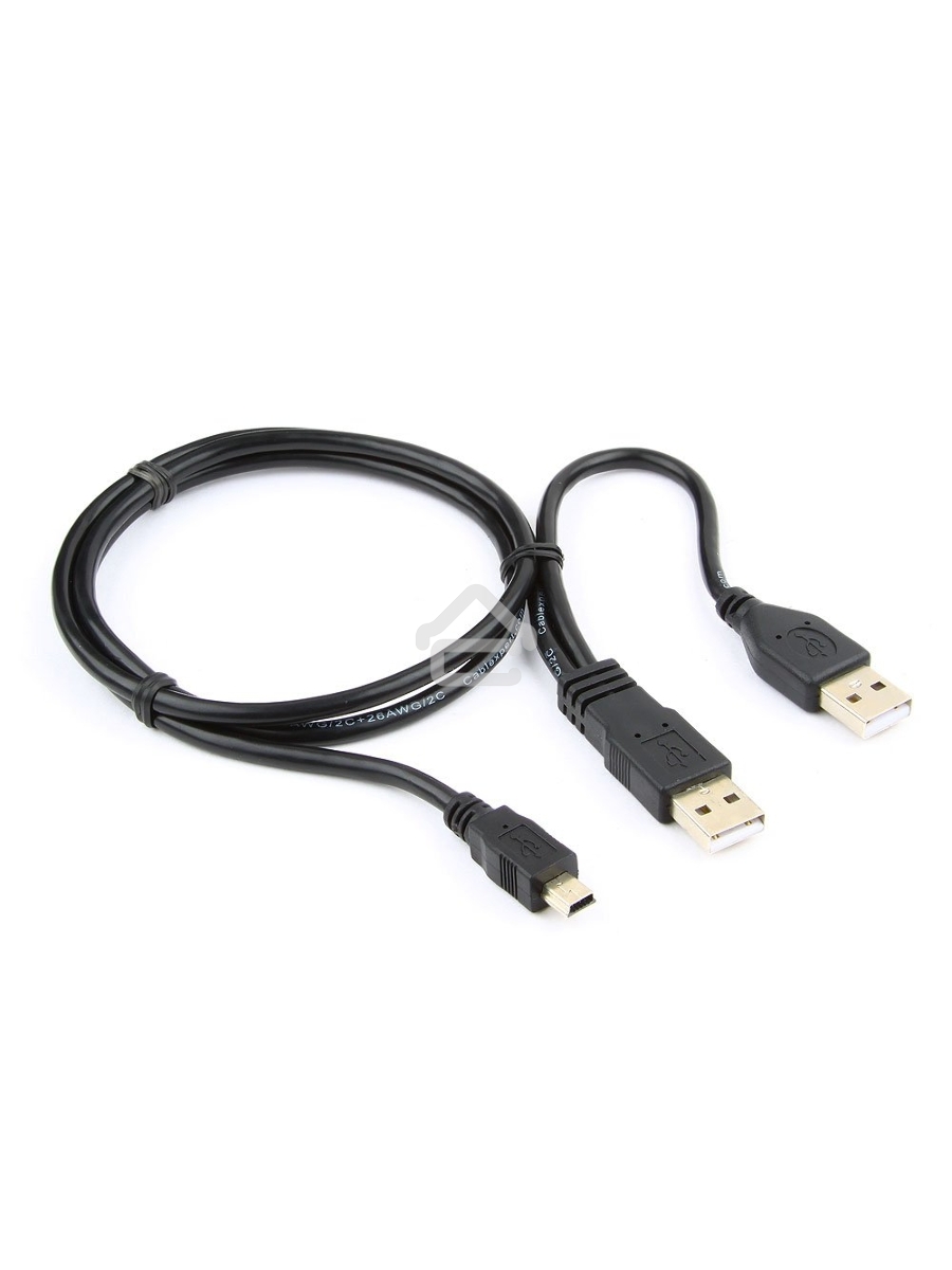 Кабель Gembird/Cablexpert CCP-USB22-AM5P-3 USB 2.0 Pro Кабель , 2xAM/miniBM 5P, 0.9м, экран, черный 