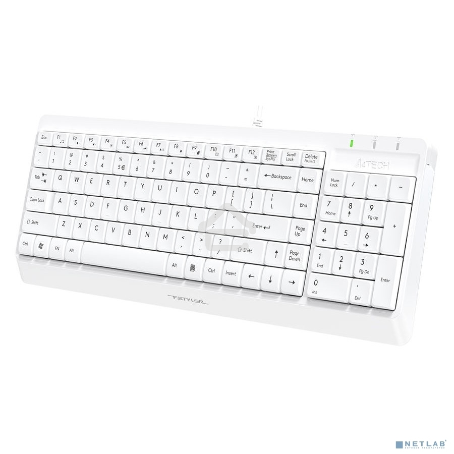 Клавиатура + мышь A4Tech Fstyler F1512 клав:белый мышь:белый USB