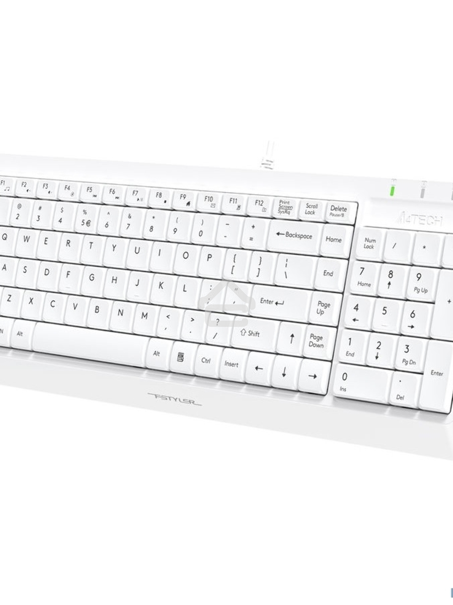 Клавиатура + мышь A4Tech Fstyler F1512 клав:белый мышь:белый USB